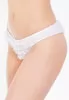 White ruffled tanga in light veil