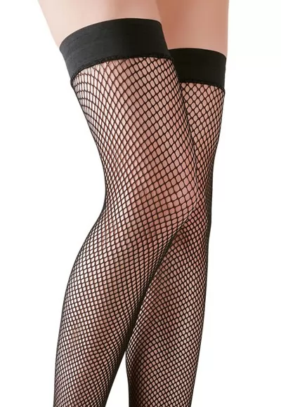 Black Hold up fishnet stockings