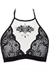 Black lace and mesh Bralette