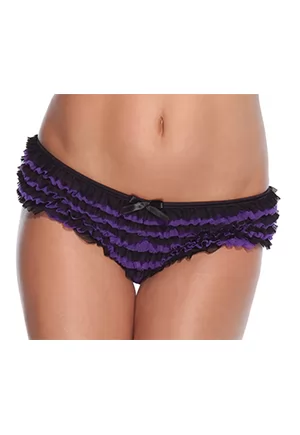 Black and purple ruffled panties