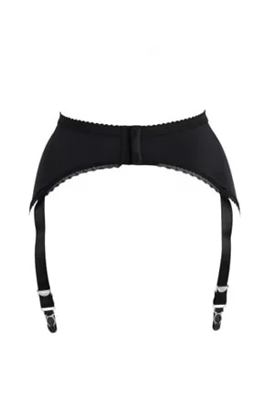 Black Rivoli Garter belt with 6 straps