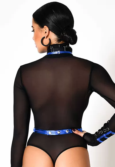 Carter blue faux leather Harness