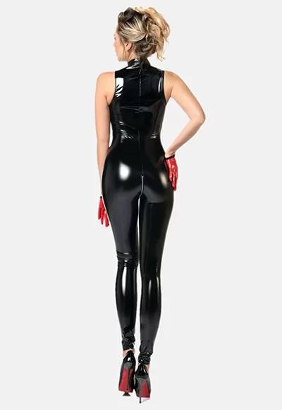 Angelica vinyl sleeveless Catsuit