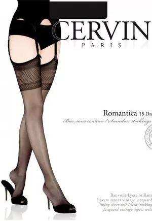 Romantica black stretch stockings