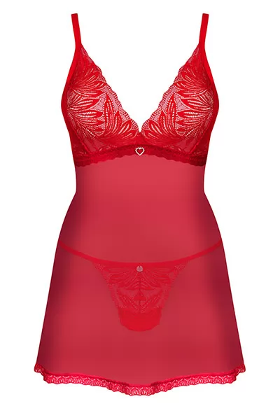 Chilisa red Babydoll and thong