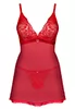 Chilisa red Babydoll and thong