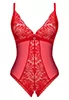 Chilisa red crotchless Bodysuit