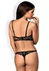 Crotchless lingerie shelf bra 2 pcs Letica Black