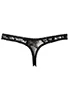 Crotchless Thong black lace