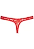 Crotchless Thong red lace