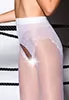 Crotchless tights 30 Den White fake panty
