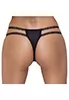 Double strap rhinestone crotchless Thong