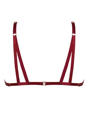 Elf Zhou Red Frame Bondage Open Bra Zhou