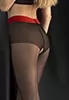 Firelight crotchless tights red back seam