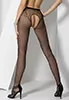 Fishnet Crotchless tights Red