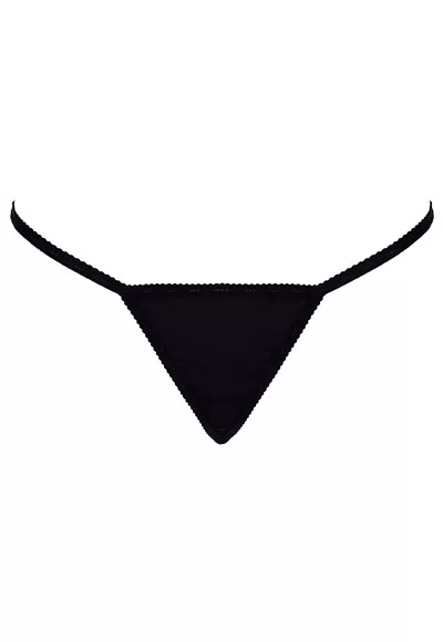 Gold tone jeweled thong
