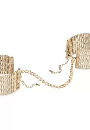 Gold metallic mesh handcuffs