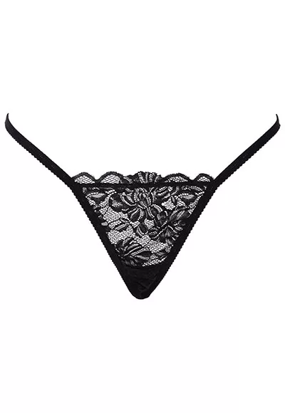 Heart shaped jeweled thong