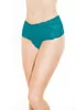 High waist green turquoise lace thong