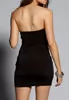 Jewel black strapless bustier dress