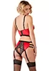 Kinky Red garter suspender lingerie 2 pieces