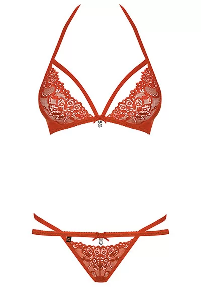 Lace Bra set 2 pcs Red 838