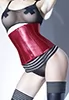 Lace up soft matte merlot wetlook waist cincher