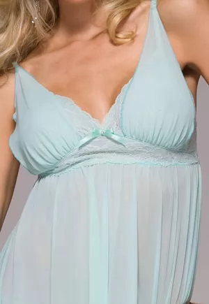 Light blue veil babydoll