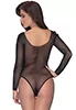 Long sleeve fishnet glitter Bodysuit