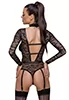 Low cut harness lace Bodysuit