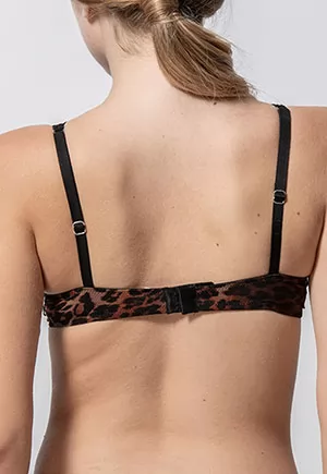 Wildcat black leopard underwired triangle Bra