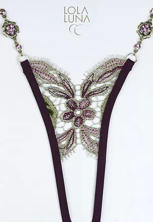 Luxury Butterfly crotchless micro thong
