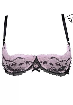 Luxury Dragee lace half cup bra
