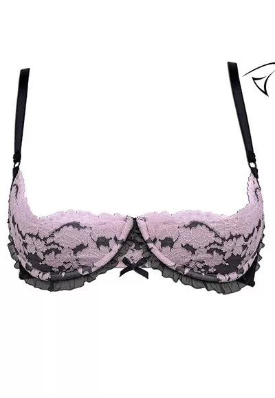 Luxury Dragee lace half cup bra