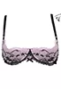 Luxury Dragee lace half cup bra