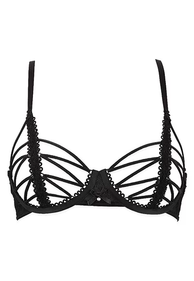 Capeline topless lace up Bra