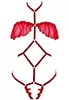 Elixir red harness nude Bodysuit veils