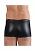 Mens brief with leather effect and zip