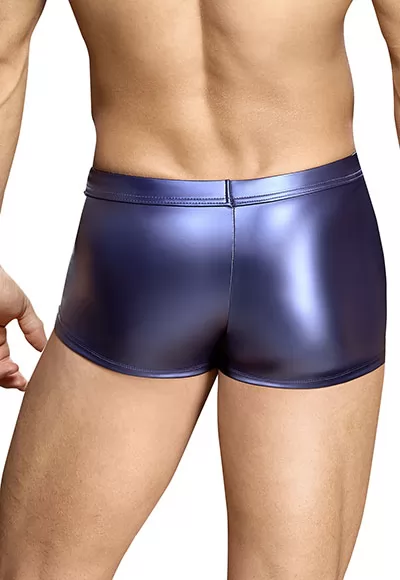Metallic blue boxer shorts for men