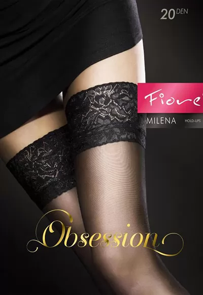 Milena hold up Stockings Black