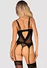 Nesari black Basque and Thong