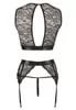 Open lingerie lace and handcuffs 3 pieces