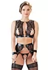 Open lingerie lace and handcuffs 3 pieces