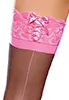 Pink pyramid heel seam black Stockings