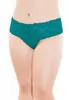 Plus size High waist thong green turquoise lace