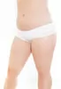 Plus size White lace and microfiber panties