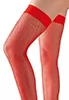 Red Hold up fishnet stockings