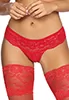 Red lace Brazilian brief