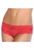 Red lace crotcheless panties