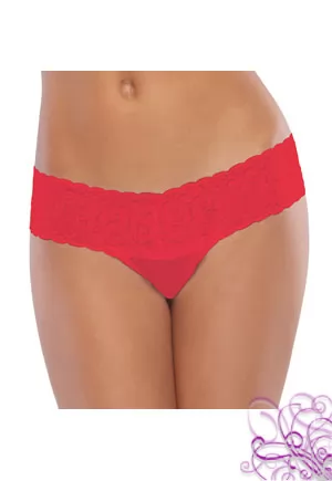 Red lace tanga